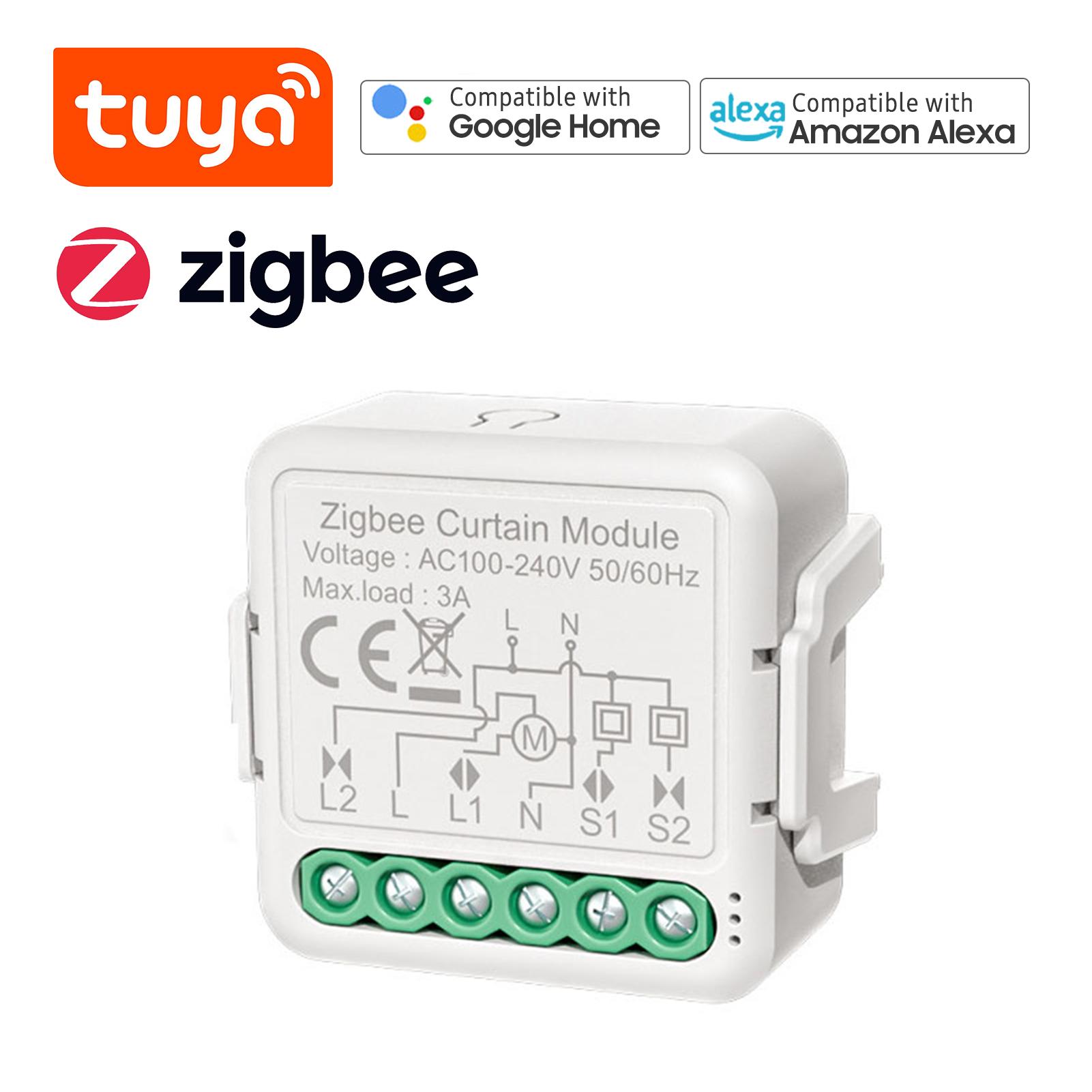   Joom Модуль интеллектуального коммутатора ZigBee с двусторонним приложением, пультом дистанционного управления, голосовым управлением, синхронизацией, групповым доступом, совместимым с dimmer switch & 1 way белый