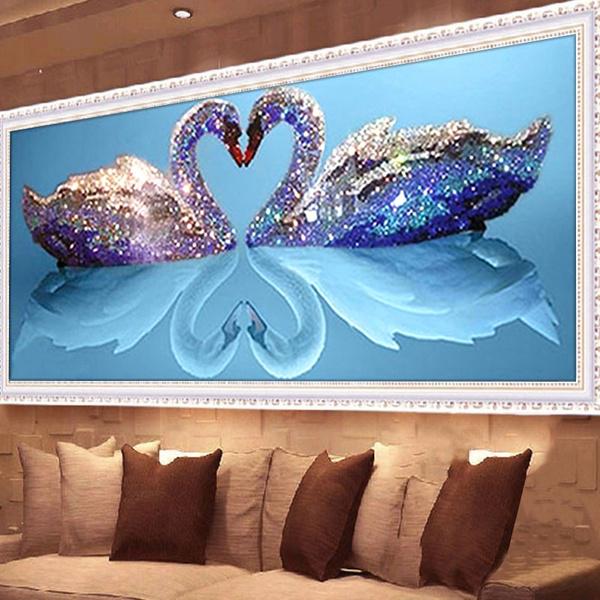 Алмазная вышивка Фэнтези Гусиные пруды Коттедж 5d DIY Алмазная картина вышивка крестиком