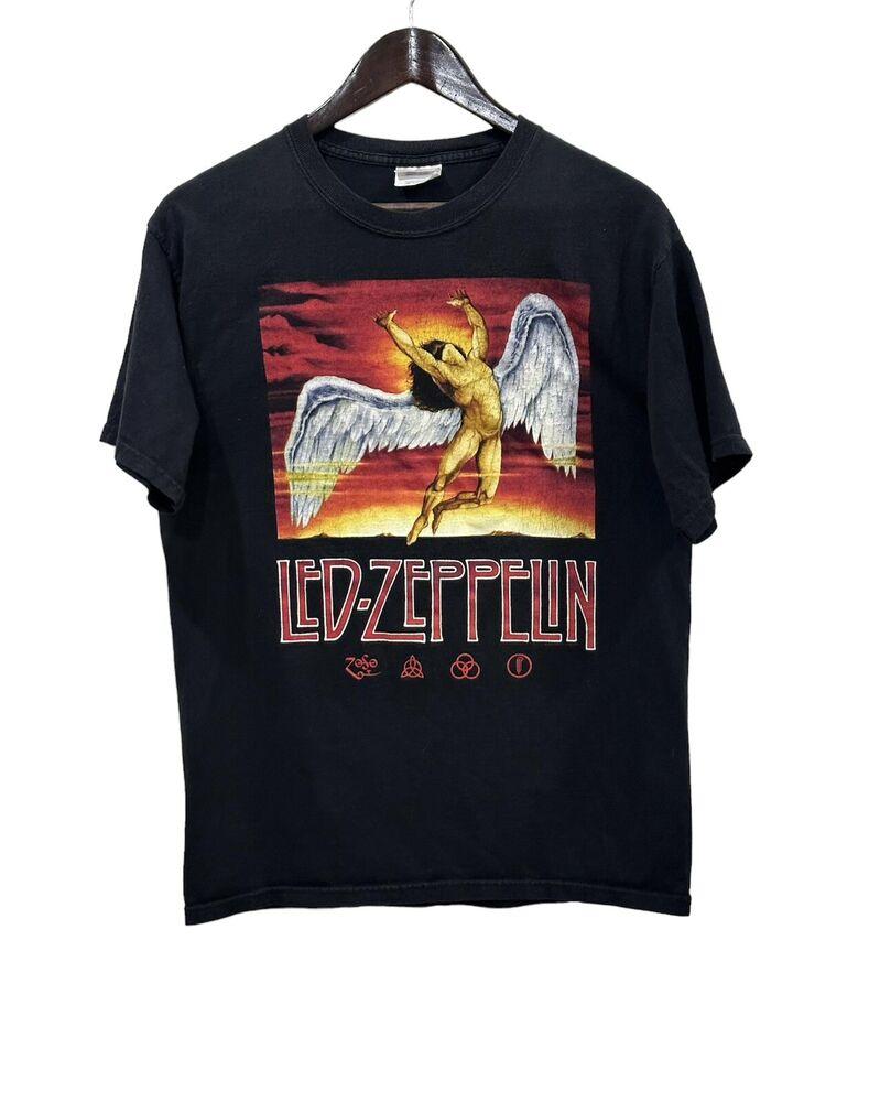 Двусторонняя футболка унисекс Y2K Led Zeppelin 2004 года S