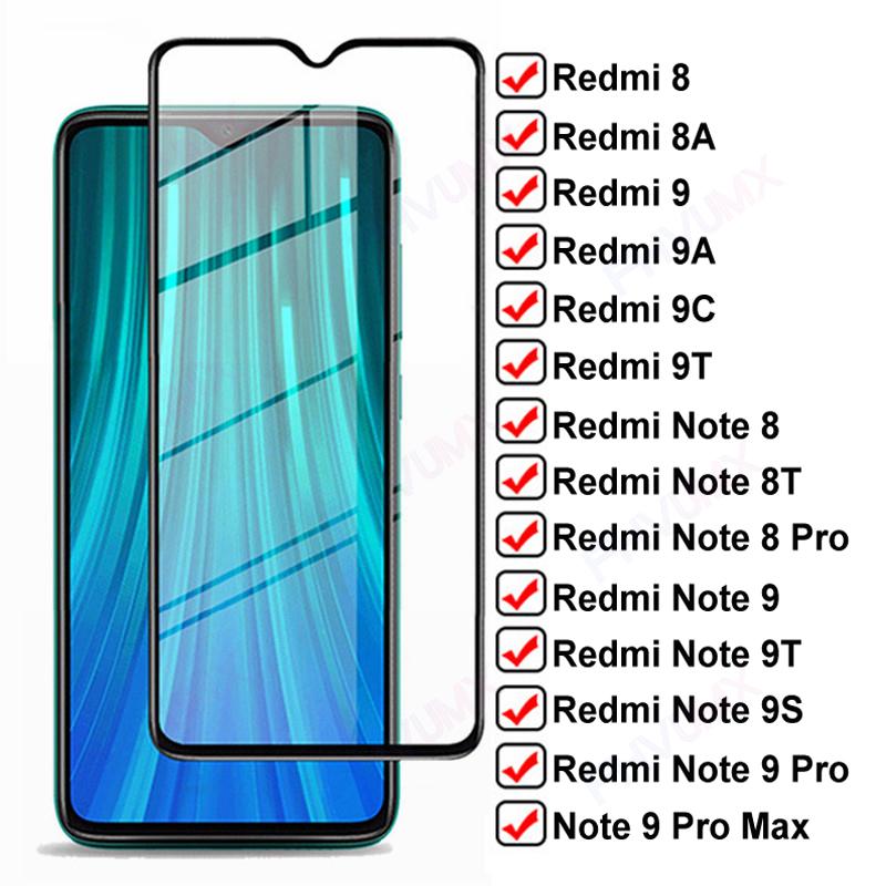 Защитное стекло с полным покрытием 9D для Xiaomi Redmi 7 7A 8 8A 9 9A 9C 9T на Redmi Note 7 8 8T 9 9T 9S Pro Max закаленное стекло Redmi Note 9 Pro Max чёрный