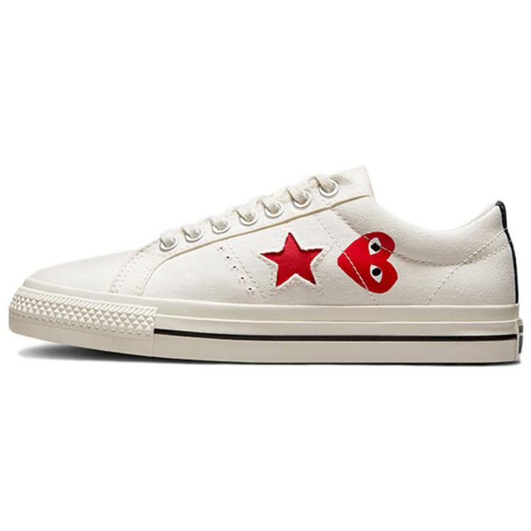 Кроссовки унисекс Converse Comme des Garçons Play x One Star Cloud Dancer Кремовый Красный Белый A01792C 35