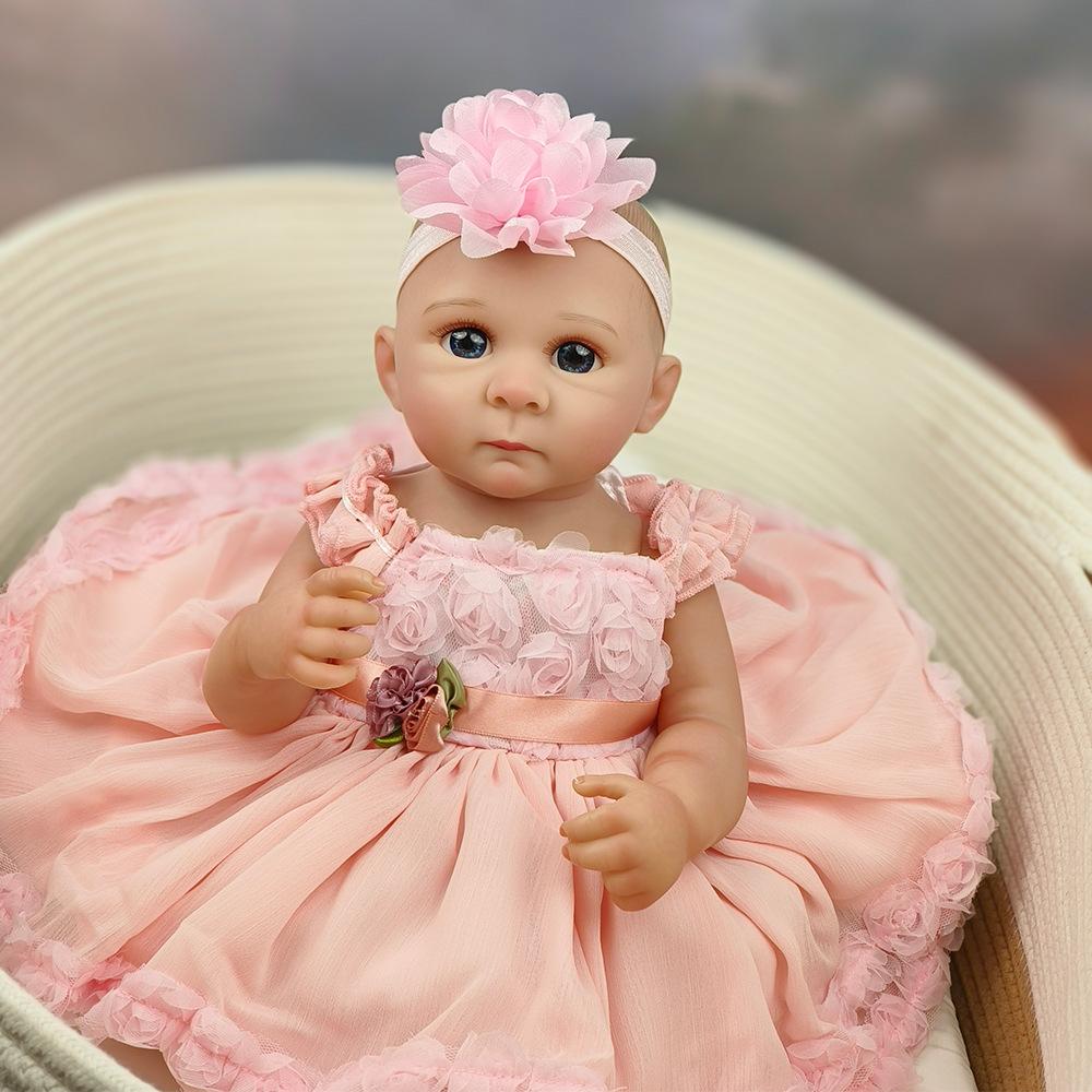 18-дюймовая кукла-реборн Bettie Simulation Baby Girl, все тело, силиконовая моющаяся кукла-реборн, мягкая кукла-реборн принцессы Bebe, детская игрушка-компаньон перед сном full silicone girl