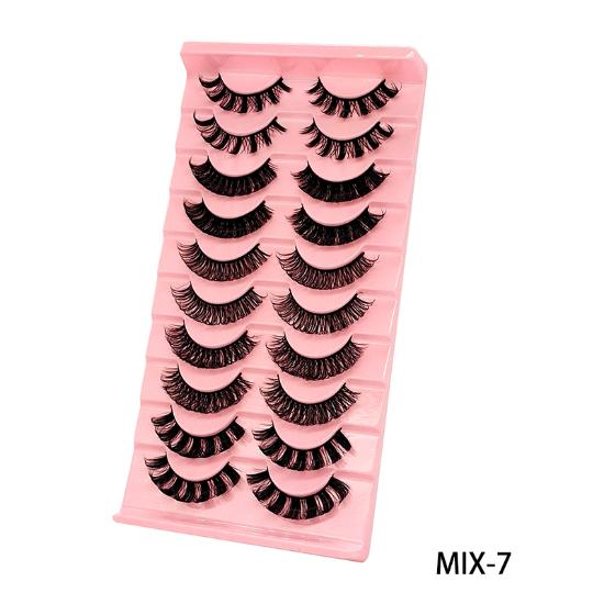 10 пар D Curl Strip Lashes Makeup Накладные ресницы Русские полоски для наращивания ресниц Faux Cils Naturel Наращивание ресниц Красота Поддельные ресницы для макияжа