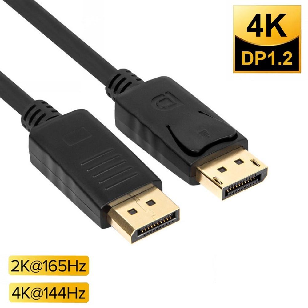 Кабель-адаптер Displayport 1,4, низкопрофильный разъем 4K, 60 Гц, порт дисплея, аудиоадаптер для HDTV-проектора, кабели Dp-Dp для ПК 1.8m