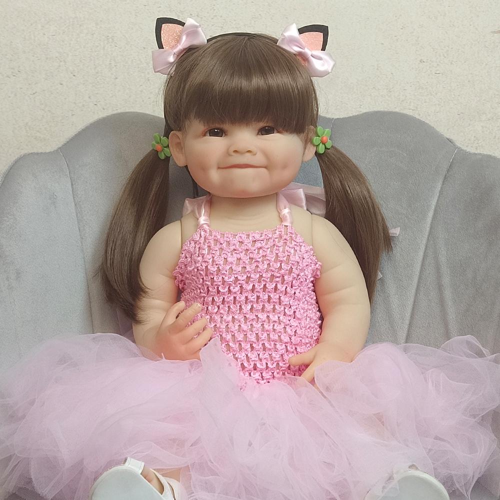 22 дюйма 55 см куклы реборн реалистичные полностью силиконовые детские Bebe виниловые куклы для новорожденных девочек принцесса игрушка для малышей в подарок 55cm