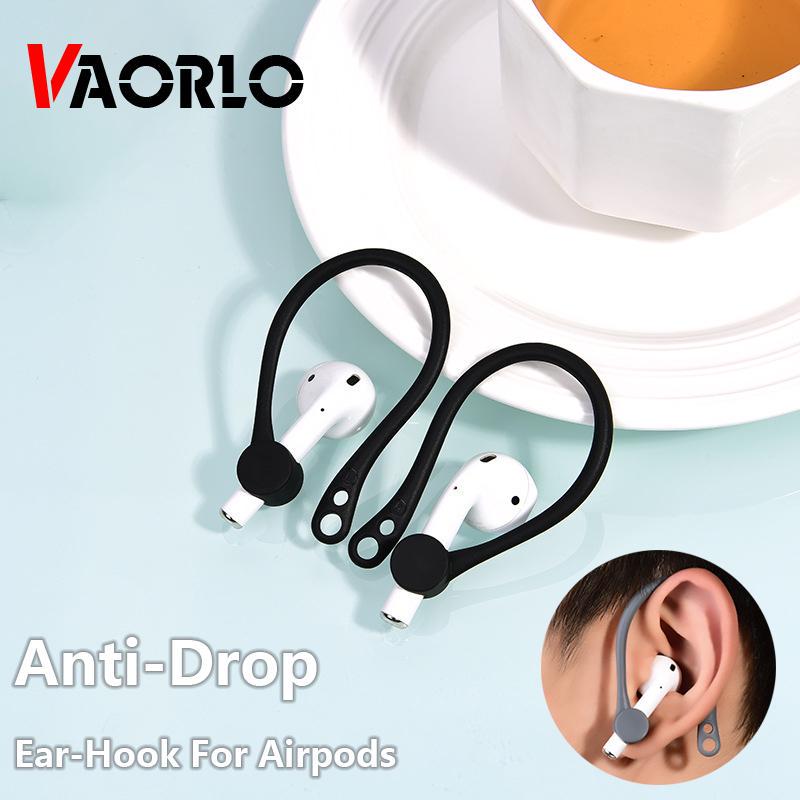 Беспроводные наушники  Joom Аксессуар VAORLO Airpods, наушники-крючки с защитой от падения, наушники i12 i20 i30 i9000 TWS, силиконовый крючок для наушников с защитой от потери AirPods чёрный