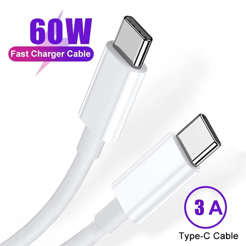 Кабель C-C Type-C, 60 Вт, USB C PD, провод для быстрой зарядки, зарядное устройство для Macbook iPad, Samsung, Xiaomi, Huawei, Honor, кабель USB C, USB C 1 M