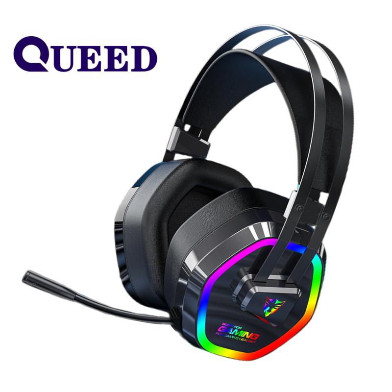 USB-гарнитура Гарнитура с микрофоном Игровая гарнитура RGB Light 7.1 Компьютерная гарнитура USB(7.1) чёрный
