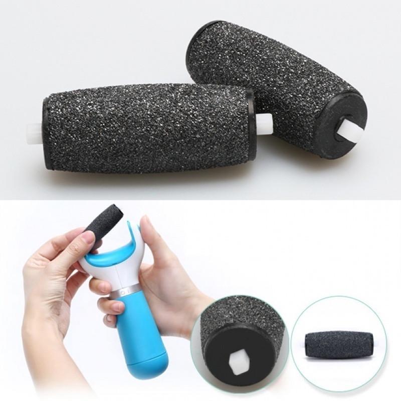 Сменные роликовые головки для электронного педикюра Perfect Foot File, сменные сменные головки, 2 шт. чёрный