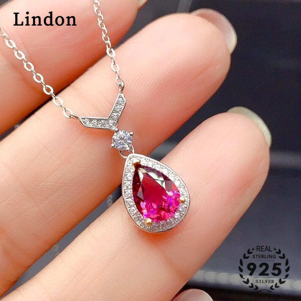 Женское ожерелье Lindon, кулон, серебряная пластина, циркон, модный подарок