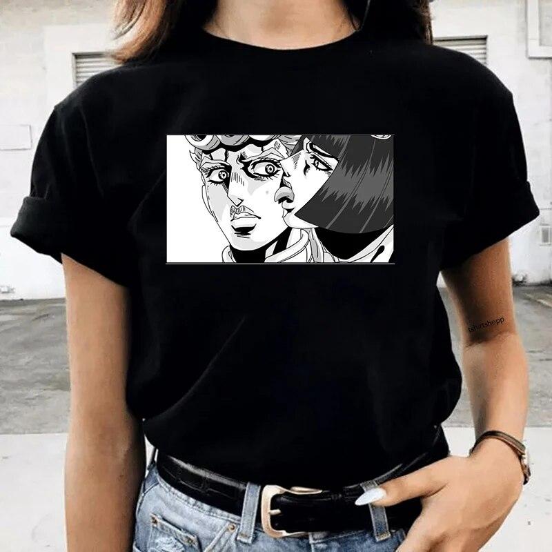 Новинка 2021 года, женская футболка Jojo Bizarre Adventure, летняя футболка с японским аниме, футболка Golden Experience, футболка с божьей коровкой, повседневная футболка в стиле хип-хоп, унисекс L