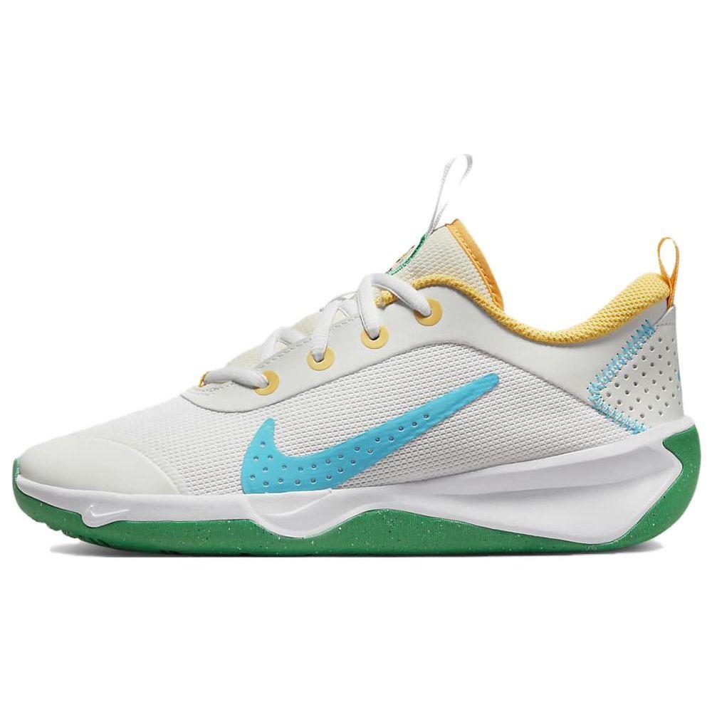Кроссовки Nike Omni Multi-Court GS Spring Colors Kids белые, стадионно-зеленые, балтийско-синие FJ7719-141 36.5