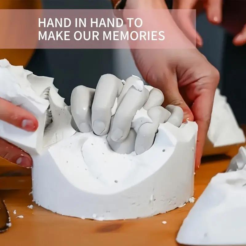  DIY Ручная форма Клонирование Порошковая модель 3D Трехмерный гипсовый порошок Детские руки Ноги Сувенир для пары Ручная грязь Подарок на День памяти 25g+25g