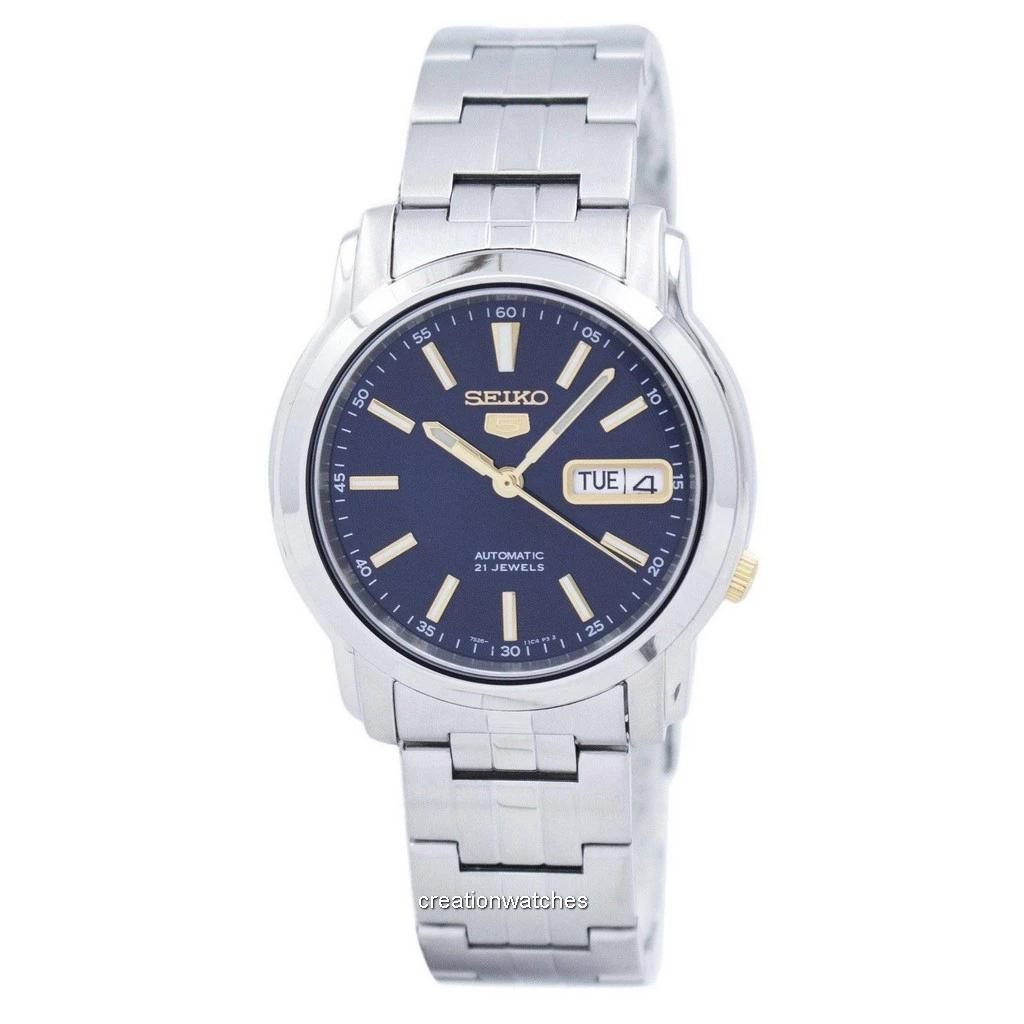 Seiko 5 Автоматические мужские часы SNKL79 SNKL79K1 SNKL79K синий