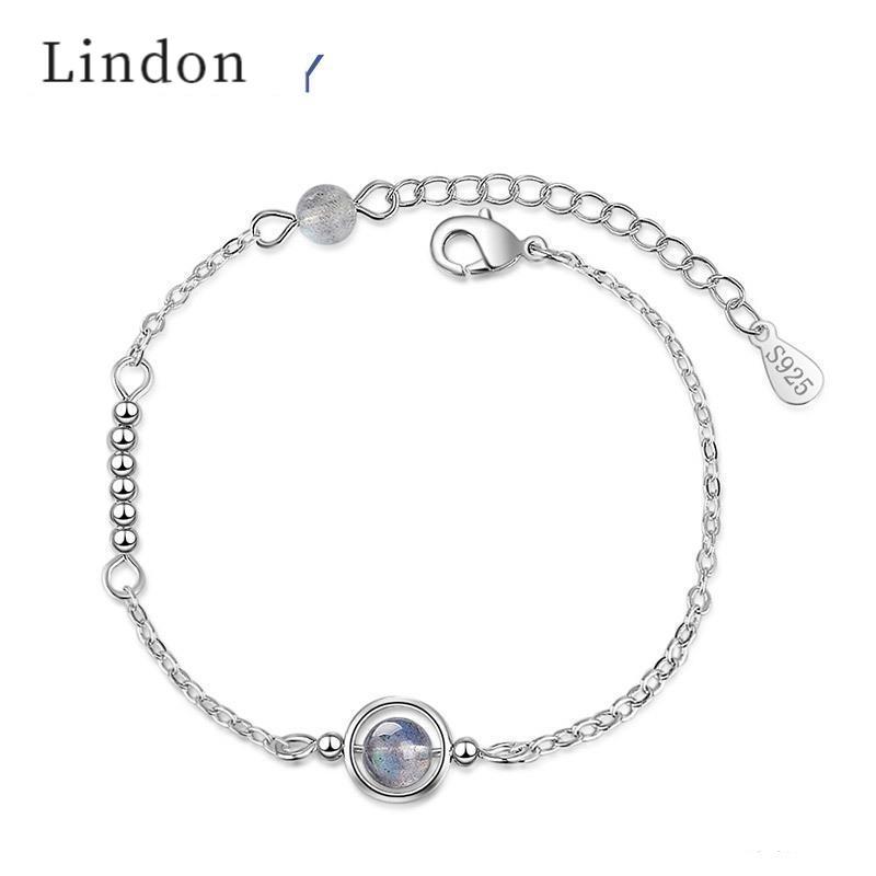 Медный браслет Lindon для женщин, ювелирные изделия с планетой, специальный дизайн, женские подарки на годовщину белый
