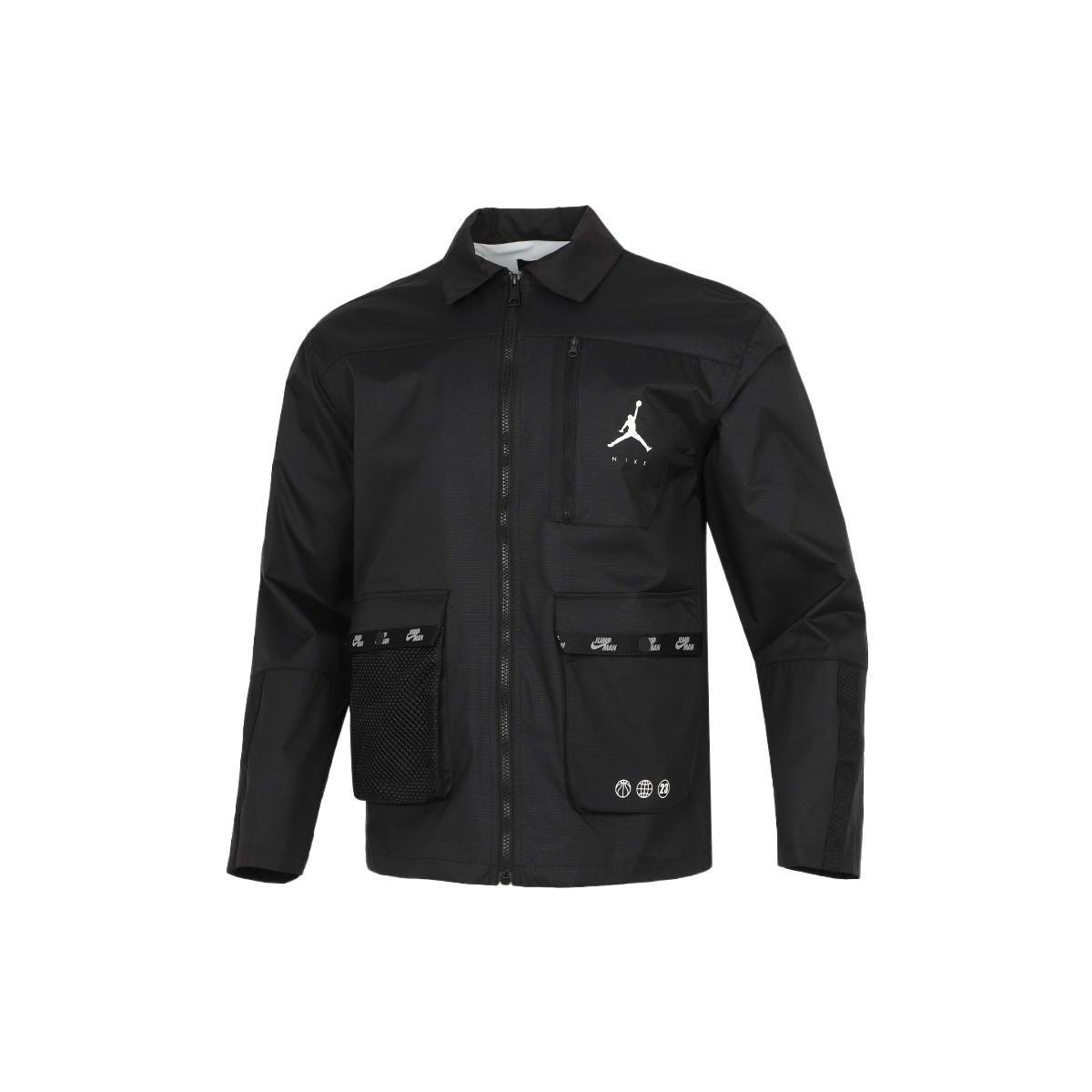 Jordan SS22 Utility Sports Jacket с отложным воротником Мужская верхняя одежда Черный DJ0243-010 XS
