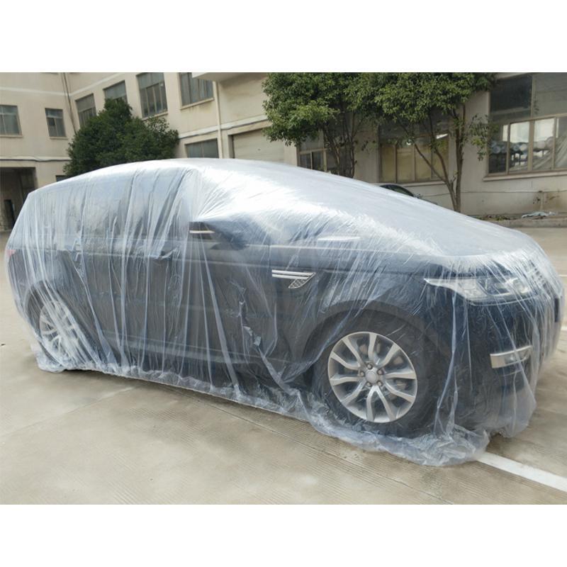Чехлы для автомобиля Автомобильный одноразовый автомобильный чехол, автомобильный чехол из полиэтилена, прозрачный пластик, пылезащитный, водонепроницаемый, зимний, снег и замороженный M