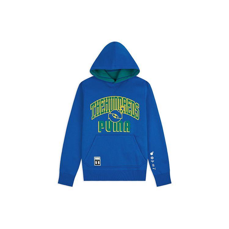 Двусторонняя толстовка с капюшоном Puma X The Hundreds с логотипом, мужские топы, синий, зеленый 598311-89 S