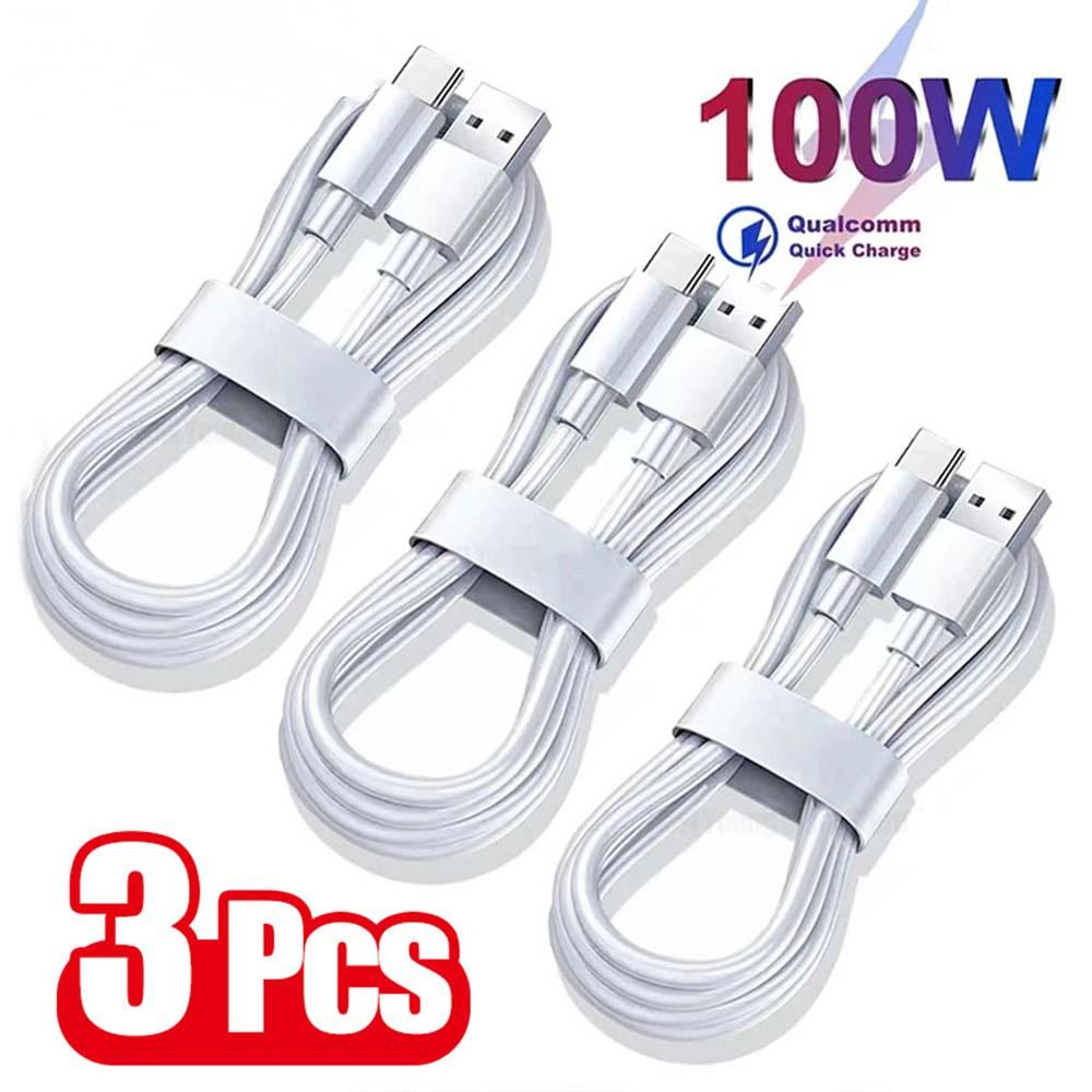 1-3 шт. 10A 100W Type C сверхбыстрый кабель для зарядки шнур передачи данных для Samsung Huawei Xiaomi Redmi кабели быстрой зарядки USB C 1PCS /1m