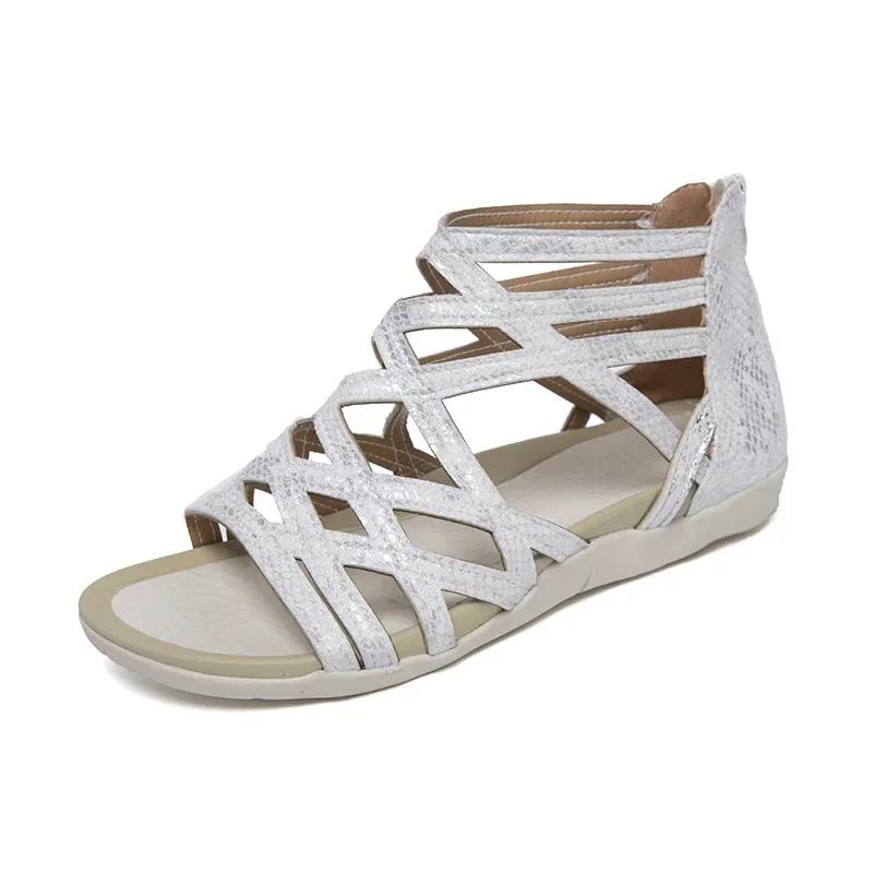 Женские сандалии модные Intersect Hollow Open Toe женские сандалии на платформе римские тапочки обувь пляжные сандалии больших размеров 2024 35