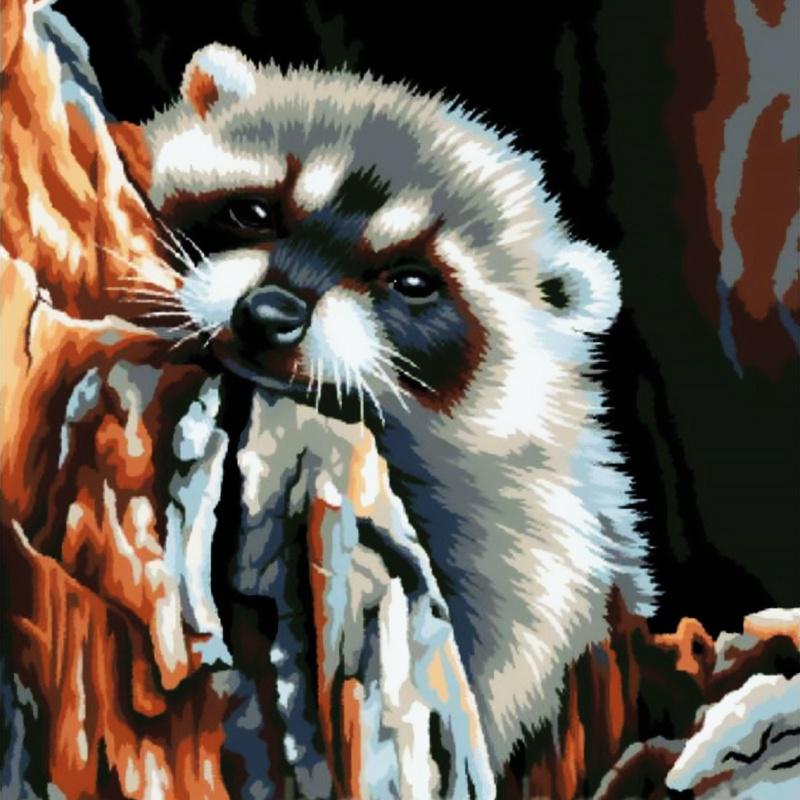 Животное Маленький Коати Полная 3D Алмазная Картина Сделай Сам Вышивка Крестом Стразы Картина Вышивка Пастой 20X30CM