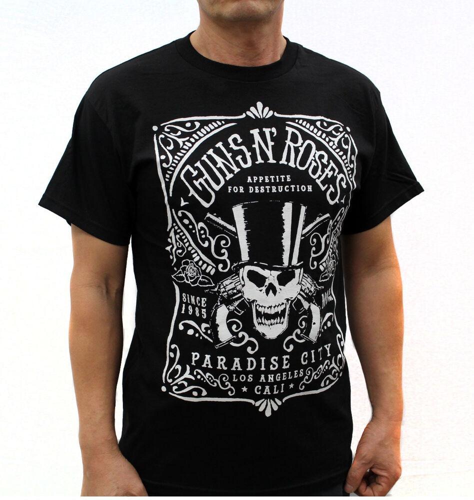 Футболки унисекс с рисунком Gun N Roses в стиле панк-рок-группа Paradise City S
