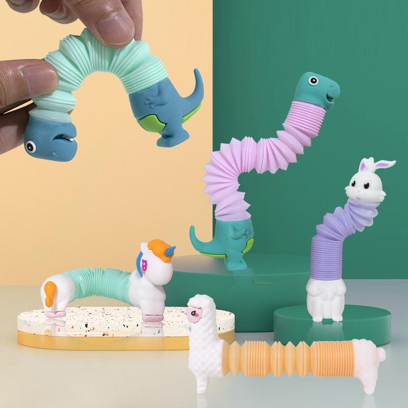 3D Luminou Pop Tube Игрушка Силиконовая Альпака Единорог Push It Bubble Balls Декомпрессионная трубка Антистресс Непоседа Дети Взрослые Подарки