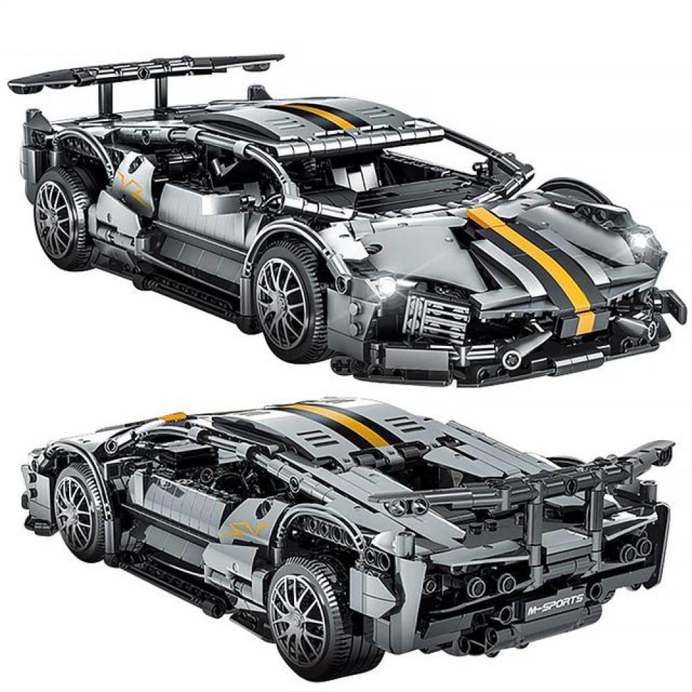 Технический MOC, знаменитая серия гоночных автомобилей, строительные блоки, модель кирпичей, детская сборка, игрушки «сделай сам», подарки на день рождения для парня