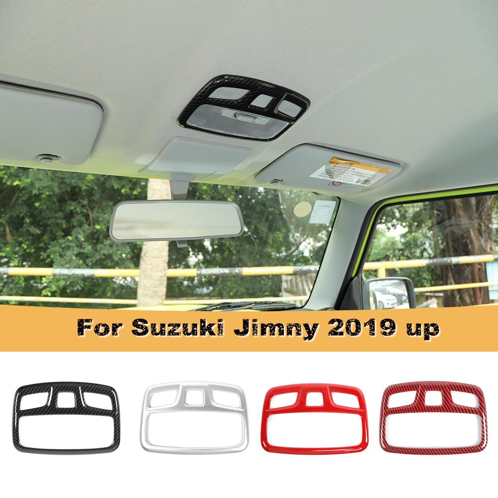 Лампа для чтения на крыше автомобиля, декоративная крышка для Suzuki Jimny 2019+, аксессуары для внутренних молдингов углеродного волокна черного
