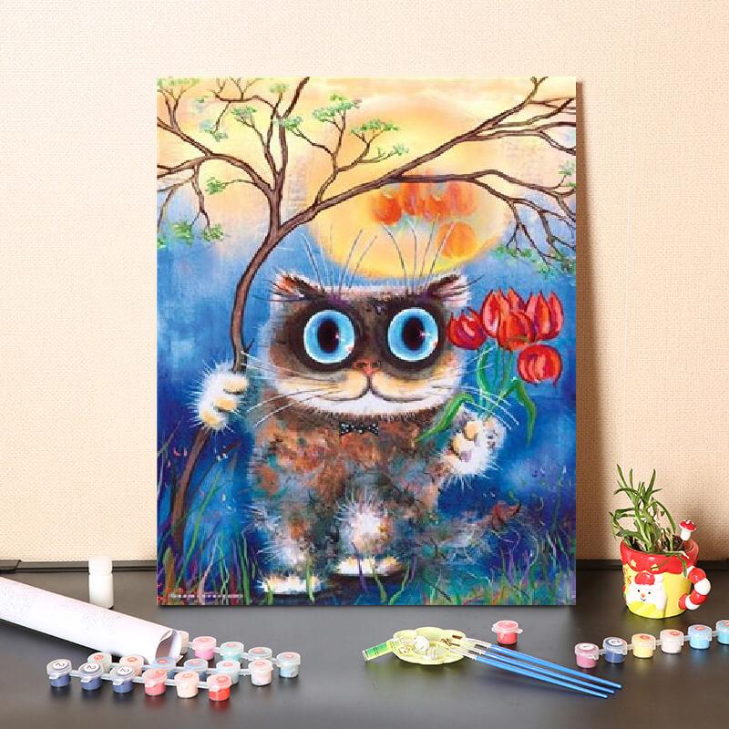 DIY Paint By Numbers Canvas Home Decoration Digital Oil Painting Art Numbers Oil Painting 40x50cm no frame