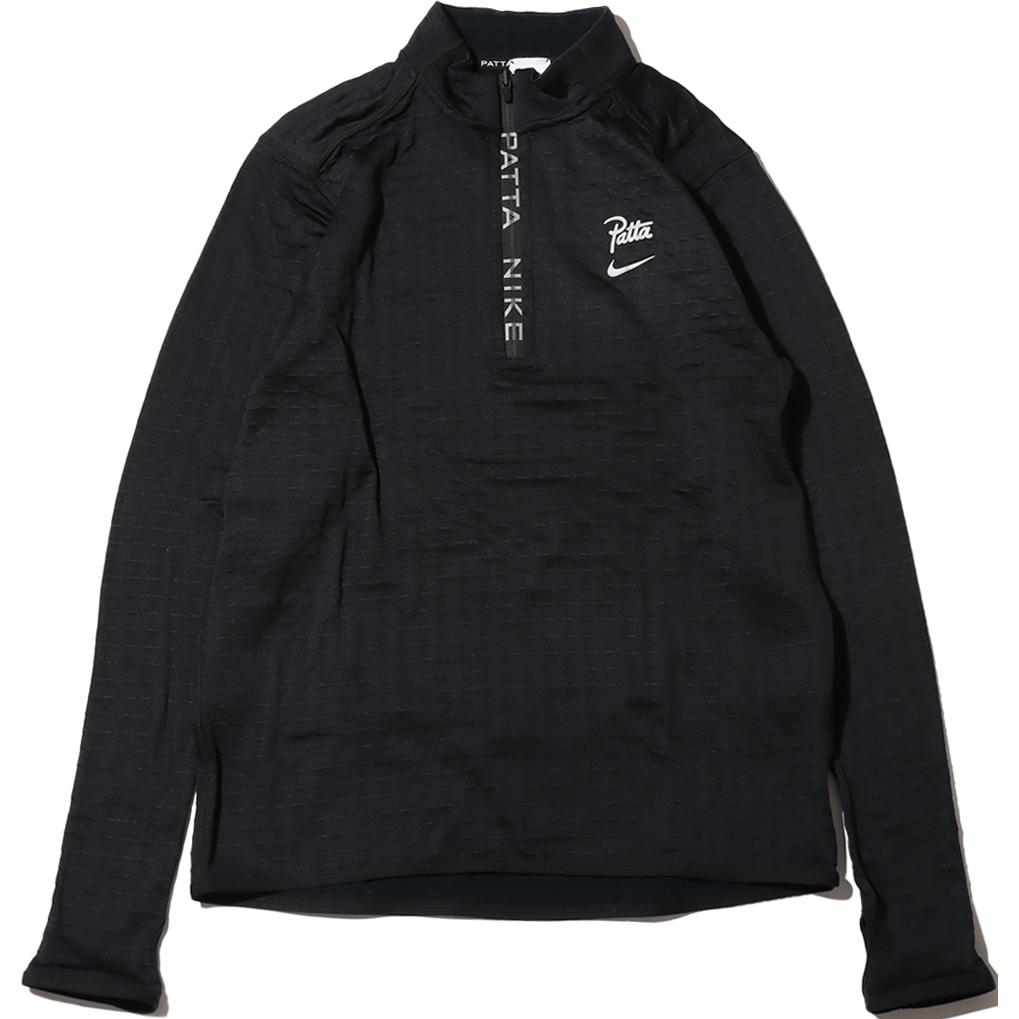 Nike X Patta SS24 Удобный модный пуловер на молнии с логотипом и воротником-стойкой Толстовка унисекс Черный FJ3070-010 S