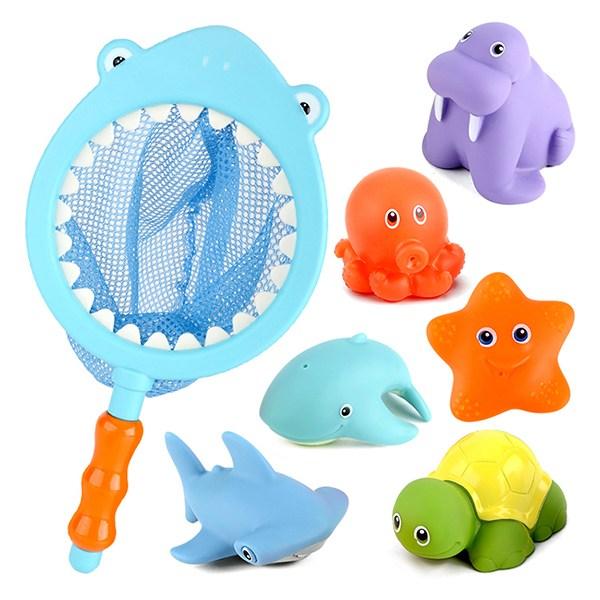 Lets Toy Shark and Sea Friends Набор игрушек для ванны из 7 корейских детских игрушек