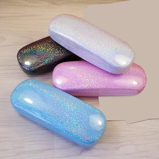 Коробка для очков Модная блестящая однотонная коробка для очков Красочная студенческая простая сумка для хранения очков Футляр для очков Ежедневная поставка белый
