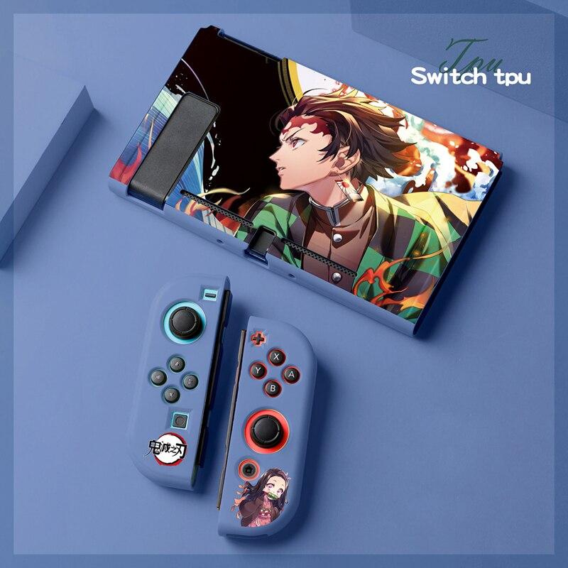 Мягкий защитный чехол из ТПУ с рисунком аниме для Nintendo Switch, задняя крышка консоли ame, аксессуары для Nintend Switch
