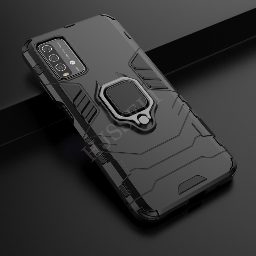 Для Redmi 9T чехол противоударный жесткий магнитный чехол-подставка для телефона с кольцом для Xiaomi Redmi 9T Redmi9T задняя крышка For Xiaomi Redmi 9T синий