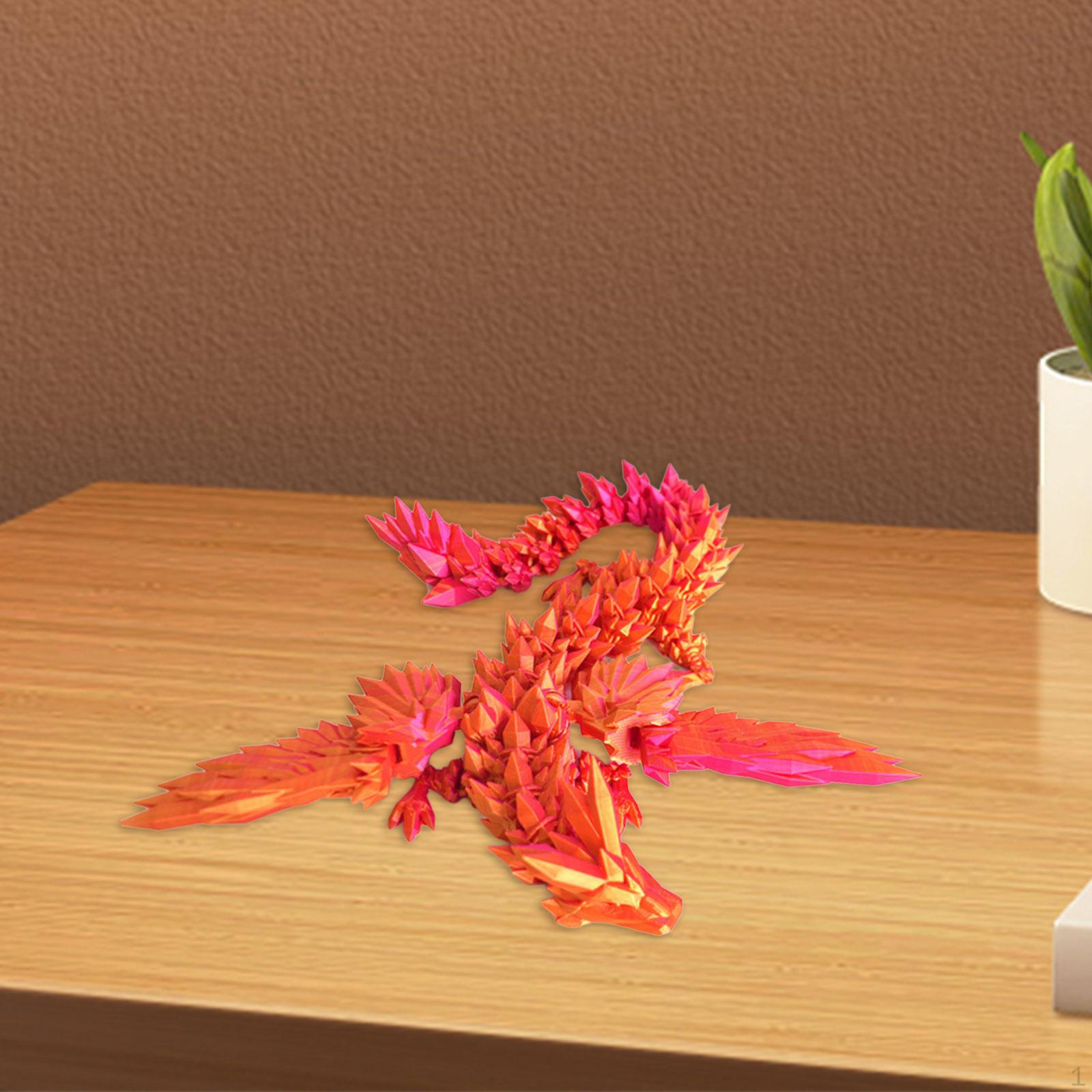 Реалистичная гибкая фигурка дракона с 3D-печатью, декор для праздничной детской корзины
