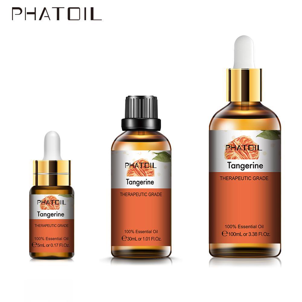 PHATOIL 5 мл/10 мл/30 мл/100 мл эфирное масло мандарина очищает воздух бактерицид DIY ароматы свечи натуральное эфирное масло для ароматерапии 1 PC
