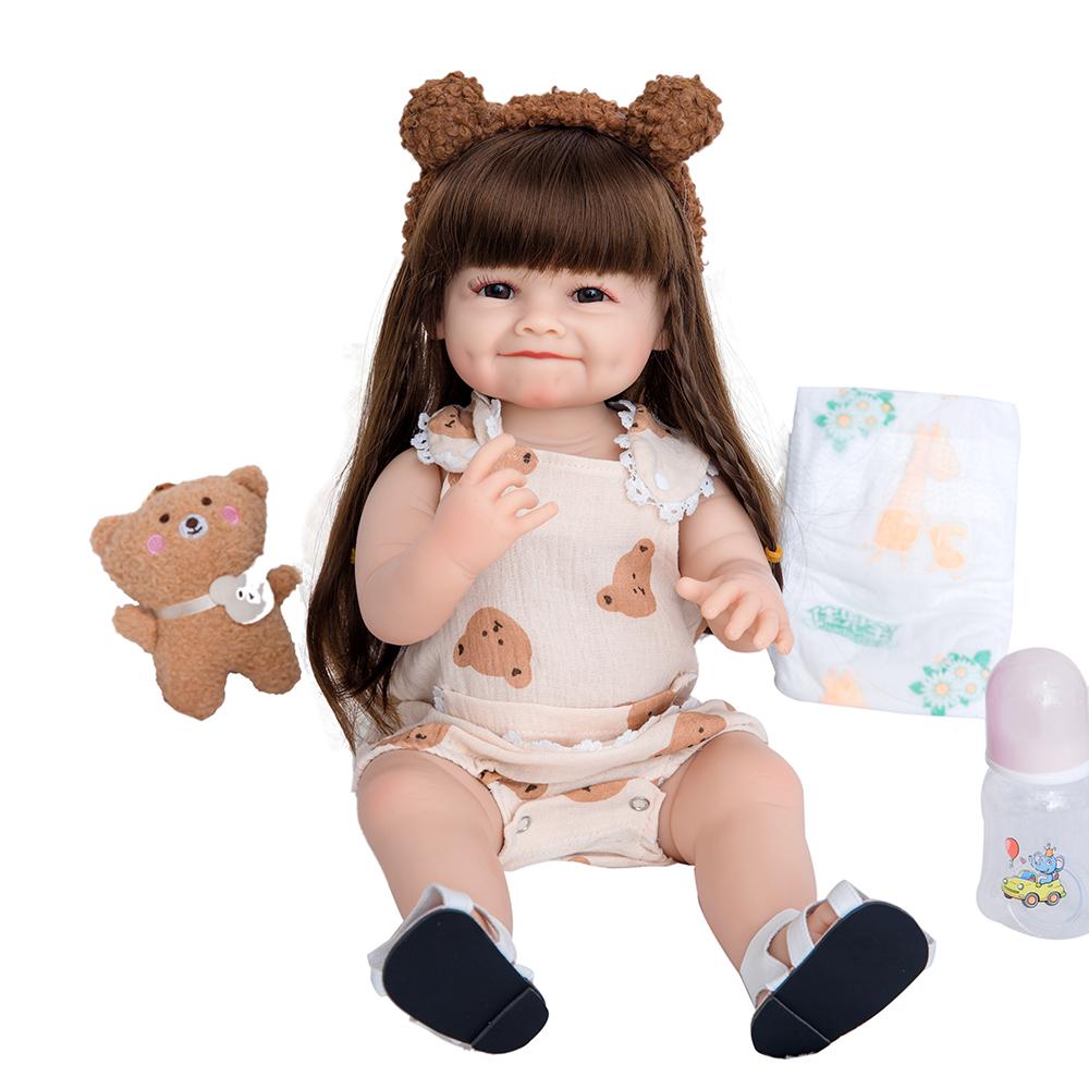 Новое поступление, полностью силиконовая виниловая ковбойская кукла Reborn для маленьких девочек 55 см, куклы для новорожденных для детей, подарки на день рождения, Рождество, Playmate 22 inch about 55 cm