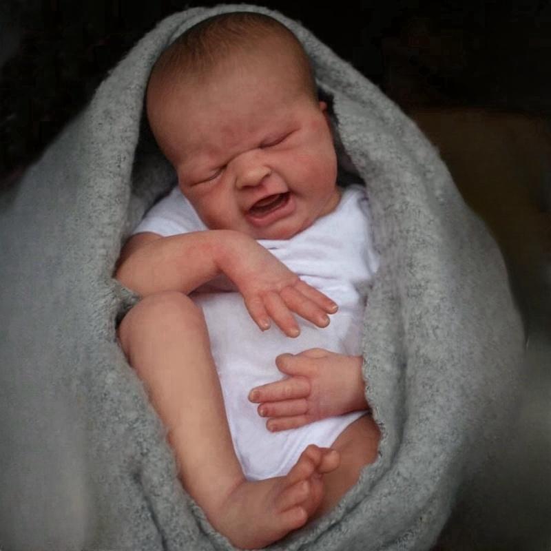 Реалистичная 49 см кукла-реборн First Cry Baby Toddler, реалистичная кукла-симуляция сна с вручную расписанной 3D кожей, по-настоящему похожая на тканевое тело, кукла-новорожденный cloth body
