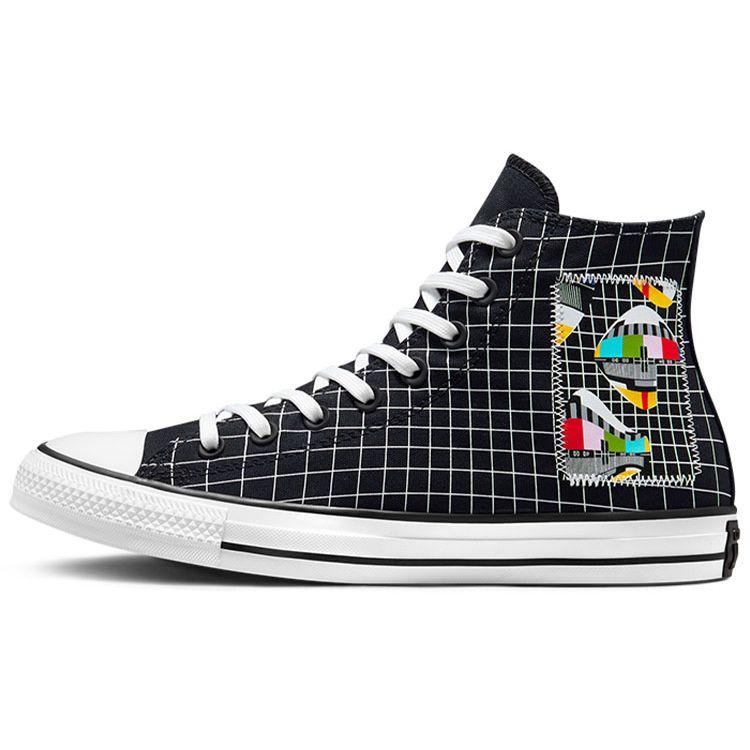 Кроссовки унисекс Converse Chuck Taylor All Star High Color Grid Black Vintage-White Multi A03782C 35