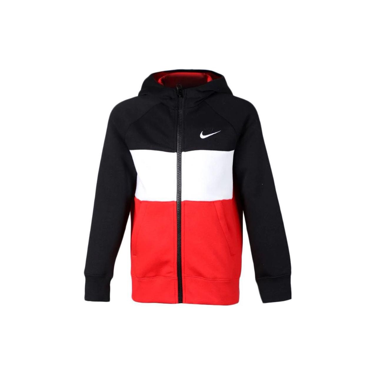 Nike Kids Толстовка с капюшоном и молнией с логотипом и цветными блоками Топы унисекс Разноцветные CJ7855-011 XL