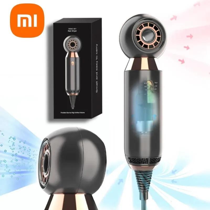 Фены для волос  Joom Фен Xiaomi с отрицательными ионами, уход за волосами, профессиональный, быстросохнущий, мощный фен, безлистный электрический фен с постоянным анионом