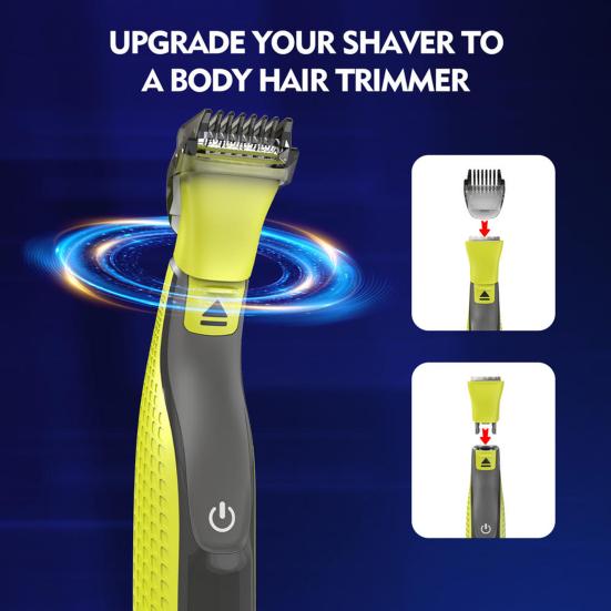 Сменная расческа с лезвием для Philips One Blade QP2520 QP2630, электробритва для мужчин, бритвенные виски, триммер для бороды, аксессуары для тела зелёный