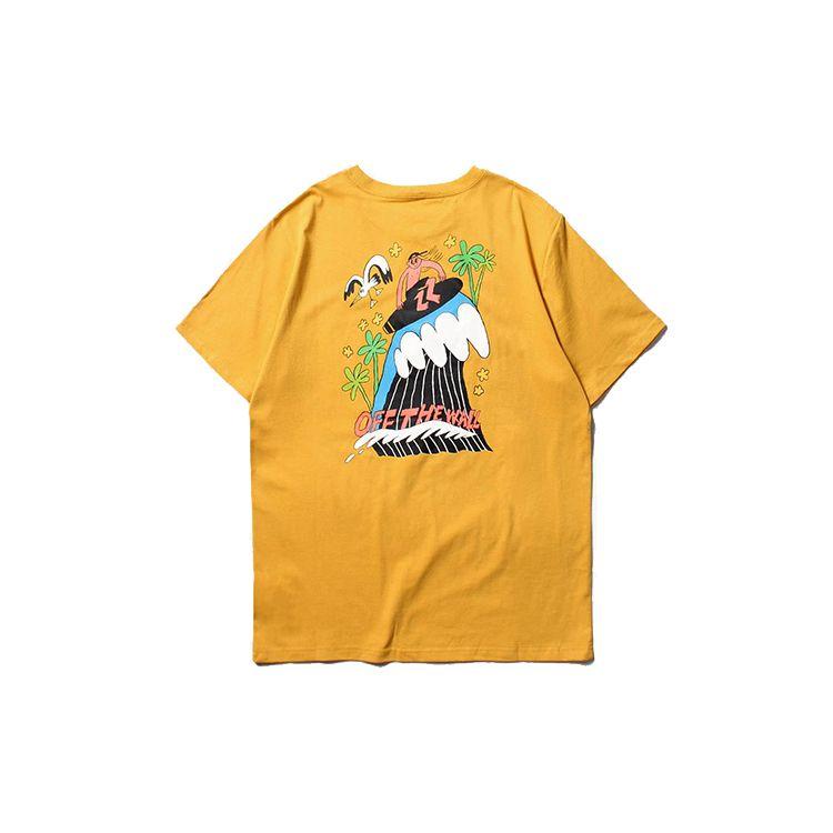 Мужская футболка с короткими рукавами и принтом Vans Asia Artist Collab Edition, желтые VN0A4RAY50X L
