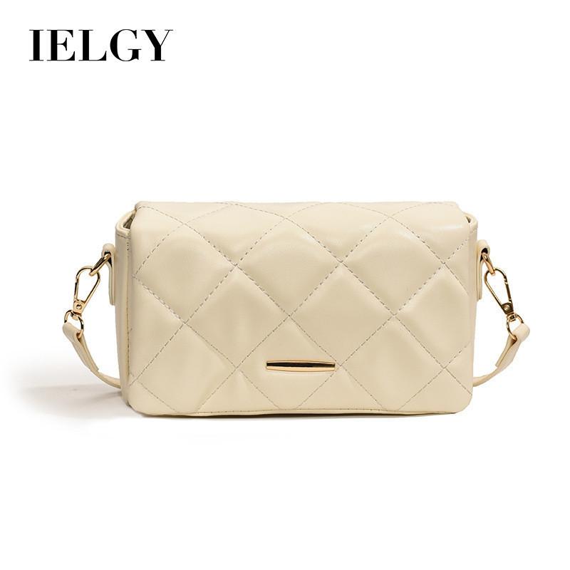 IELGY Korean diamond messenger bag, fashionable women s commuter shoulder bag чёрный