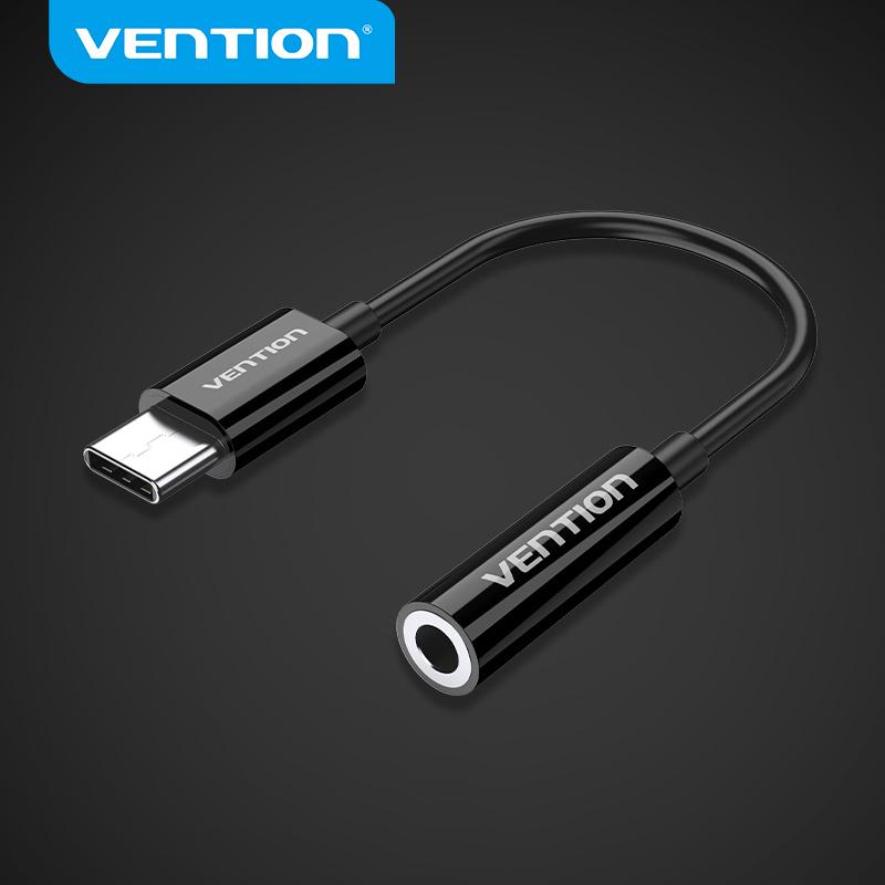 Vention USB Type C 3,5-разъемный адаптер для наушников USB C до 3,5 мм, аудио AUX-кабель для наушников для Xiaomi Mi 10 9 Huawei Mate 20 30 Pro 0.1m белый