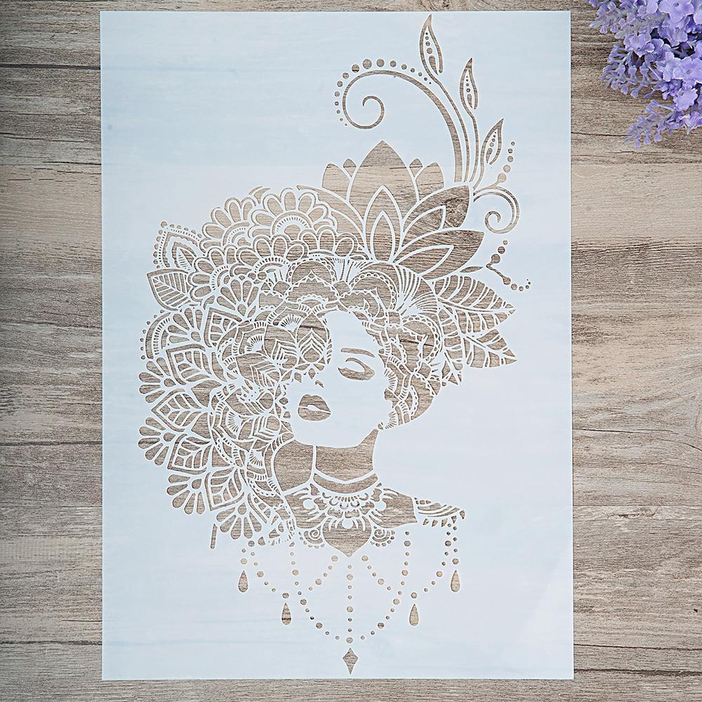A4 A3 A2 Размер DIY Craft Beauty Трафарет для настенной живописи Скрапбукинг Штамповка A4 Size