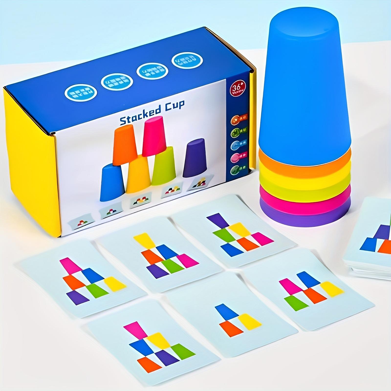 Настольная игра Battle Stacking Cups Сортировка по цвету Когнитивная тренировка Головоломка Соревновательная игра Stacking Cups Интерактивные игрушки для родителей и детей