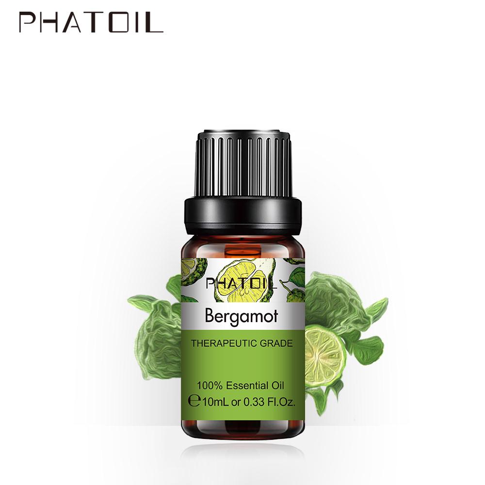 PHATOIL 10/20/30 мл натуральное эфирное масло бергамота для спа-массажа, увлажнители воздуха, очиститель воздуха, освежение воздуха, облегчение тела 1 pc