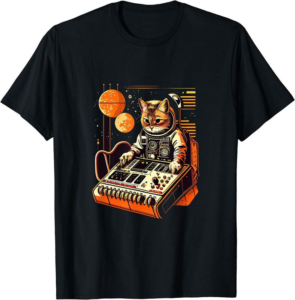 Футболка унисекс Cat Synthe r Analogue Synth Vintage Studio Gear в стиле ретро S